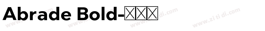 Abrade Bold字体转换